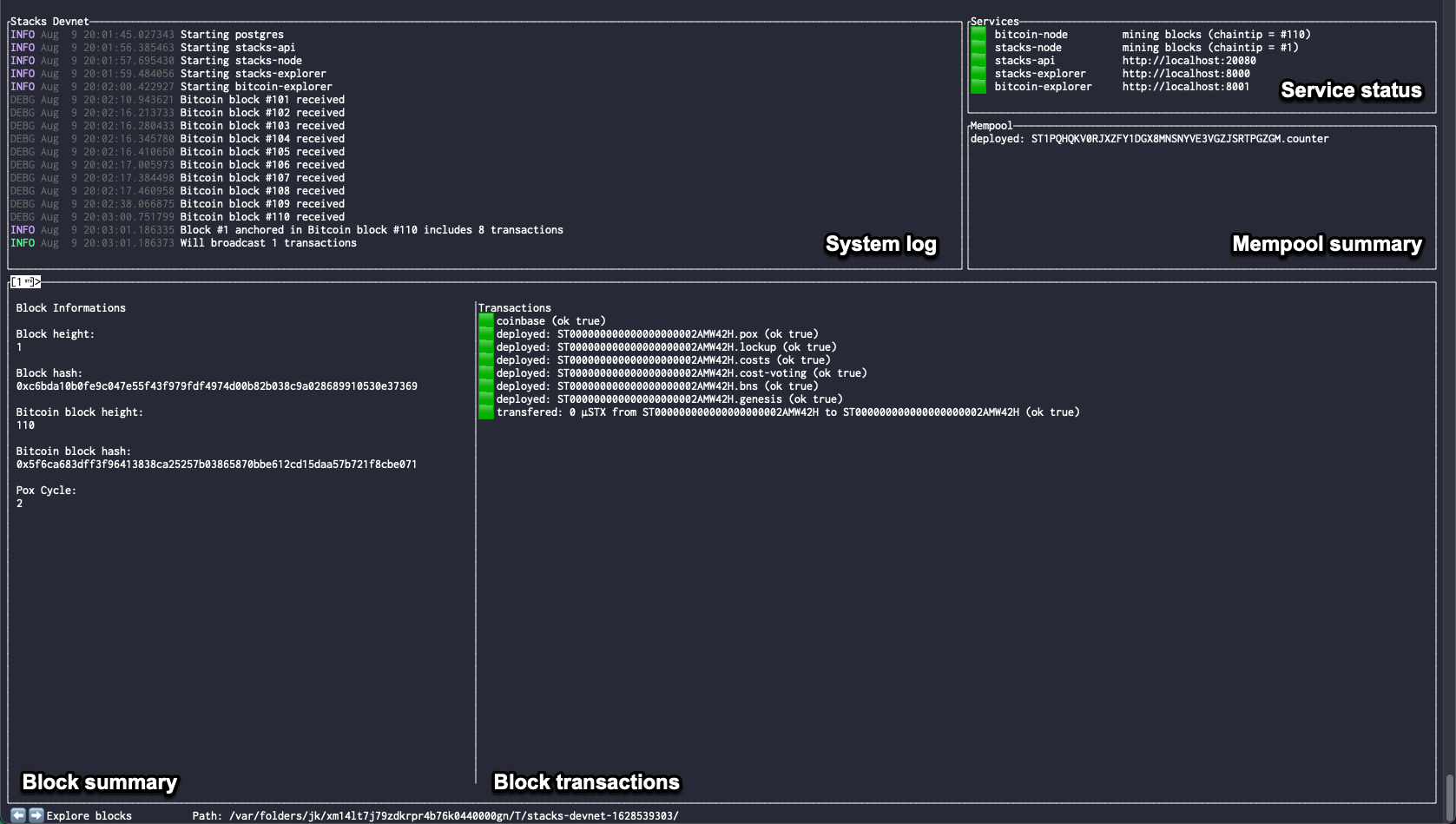 DevNet interface